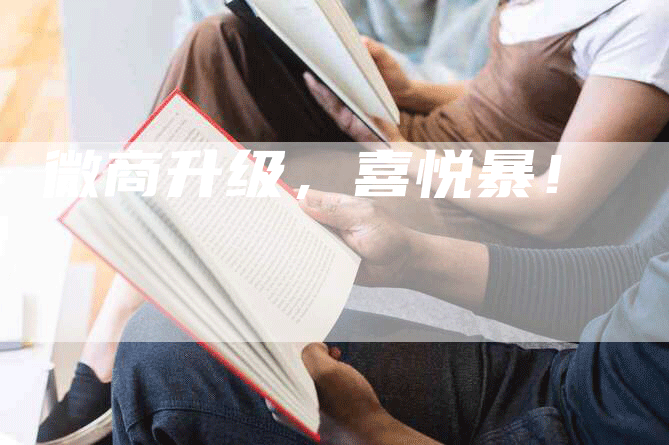 微商升级，喜悦暴！