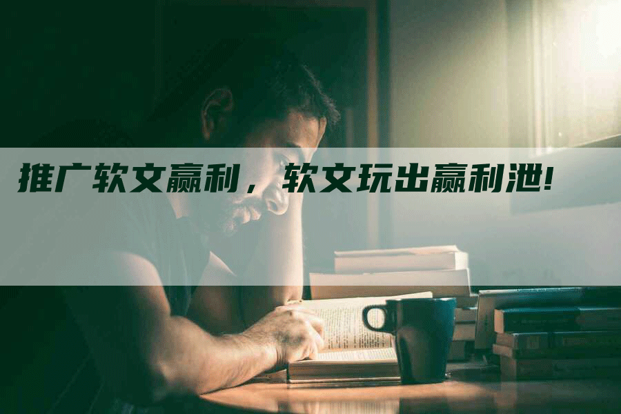 推广软文赢利，软文玩出赢利泄!