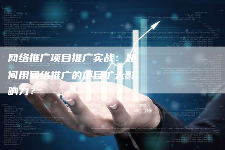 网络推广项目推广实战：如何用网络推广的项目扩大影响力？