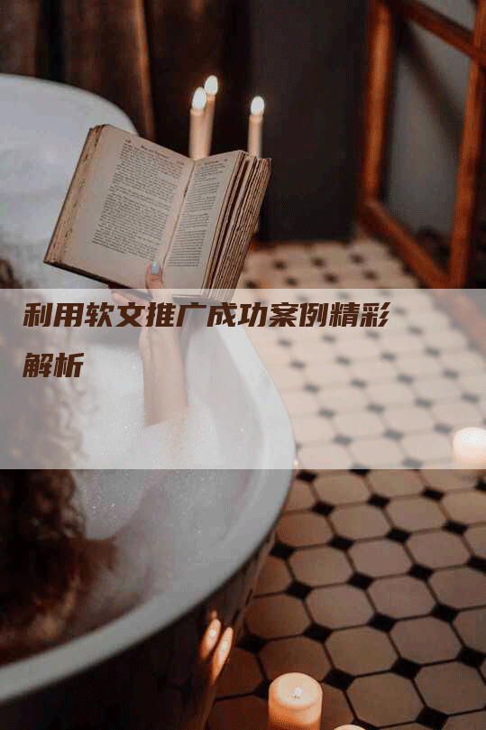 利用软文推广成功案例精彩解析