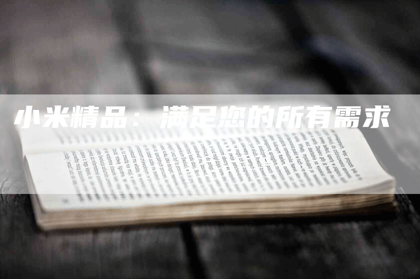 小米精品：满足您的所有需求