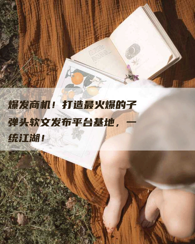 爆发商机！打造最火爆的子弹头软文发布平台基地，一统江湖！