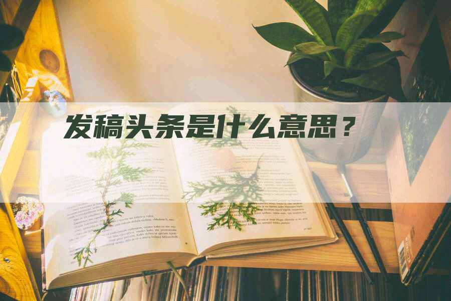 发稿头条是什么意思？