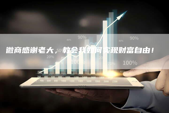 微商感谢老大，教会我如何实现财富自由！