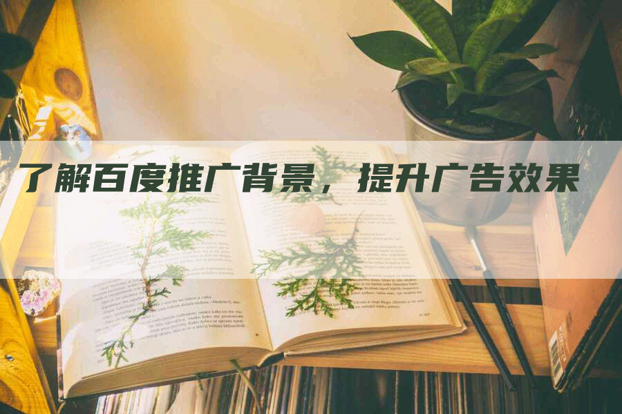 了解百度推广背景，提升广告效果