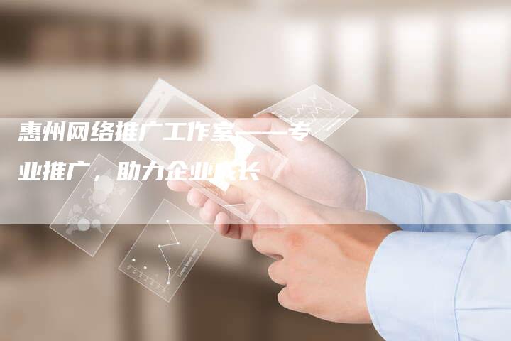 惠州网络推广工作室——专业推广，助力企业成长