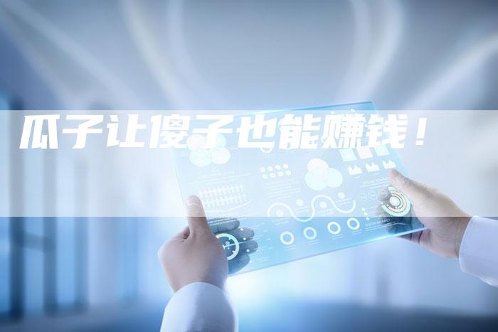 瓜子让傻子也能赚钱！
